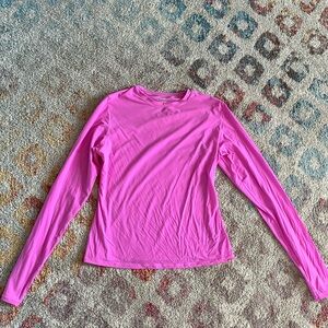 SKIMS Fits Everybody Long Sleeve T-Shirt in Neon Orchid